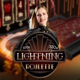 Lightning Roulette game by Evolution – logo hosted on Rizz Casino