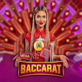 Mega Baccarat logo – Live Casino by Pragmatic Play at Rizz Casino